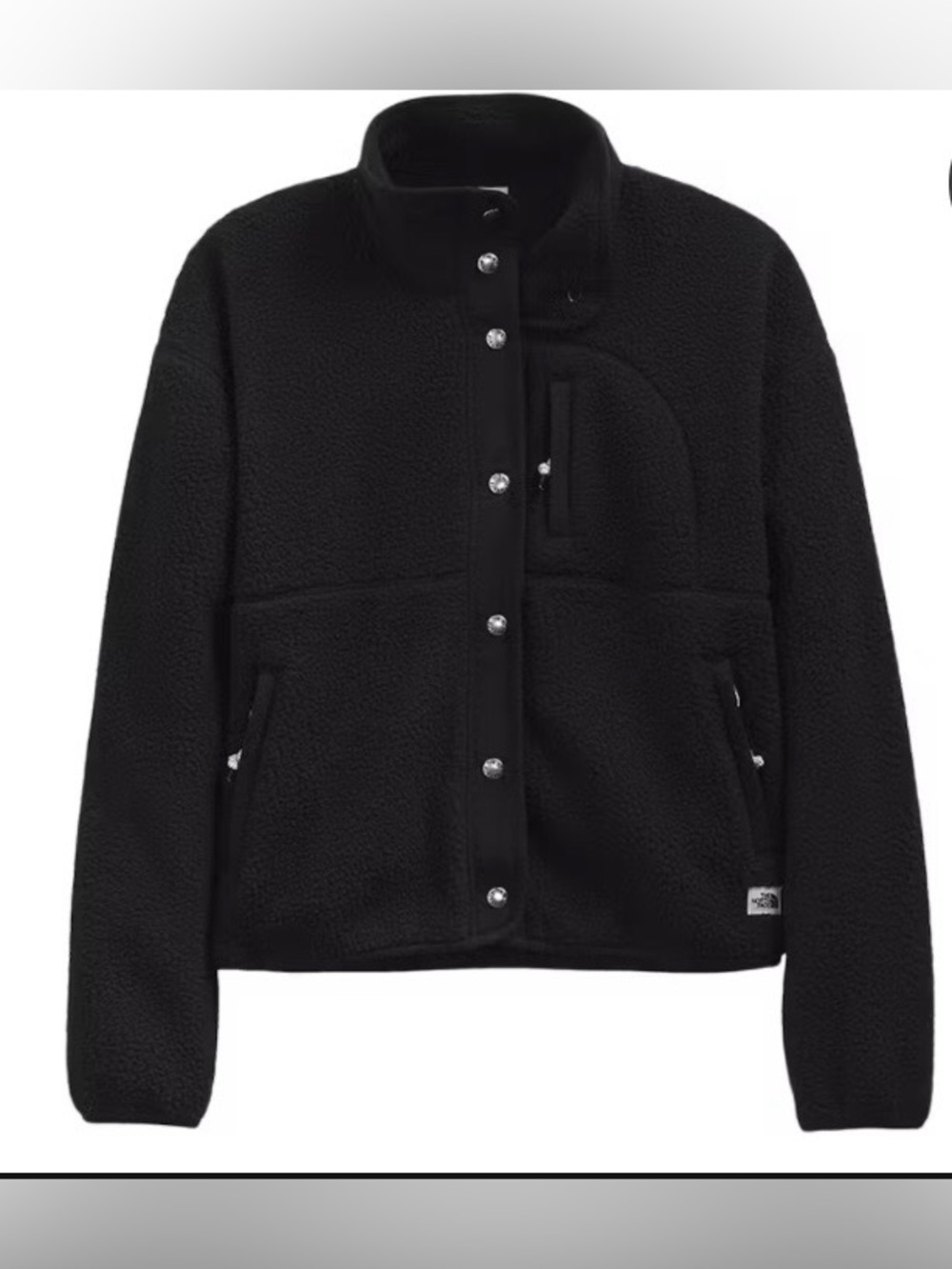 The North Face Women's Cragmont Snap Button up Black Fleece Jacket Size S